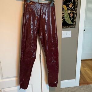 Skin tight, Merlot, faux  leather pants